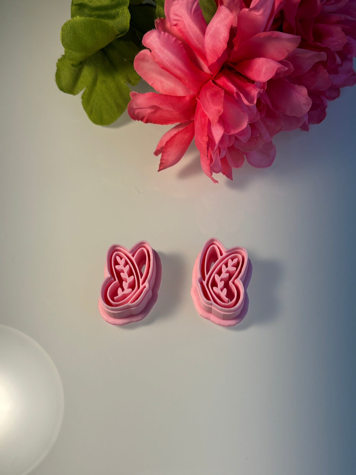 Butterfly with Botanical Imprint Mirror Set