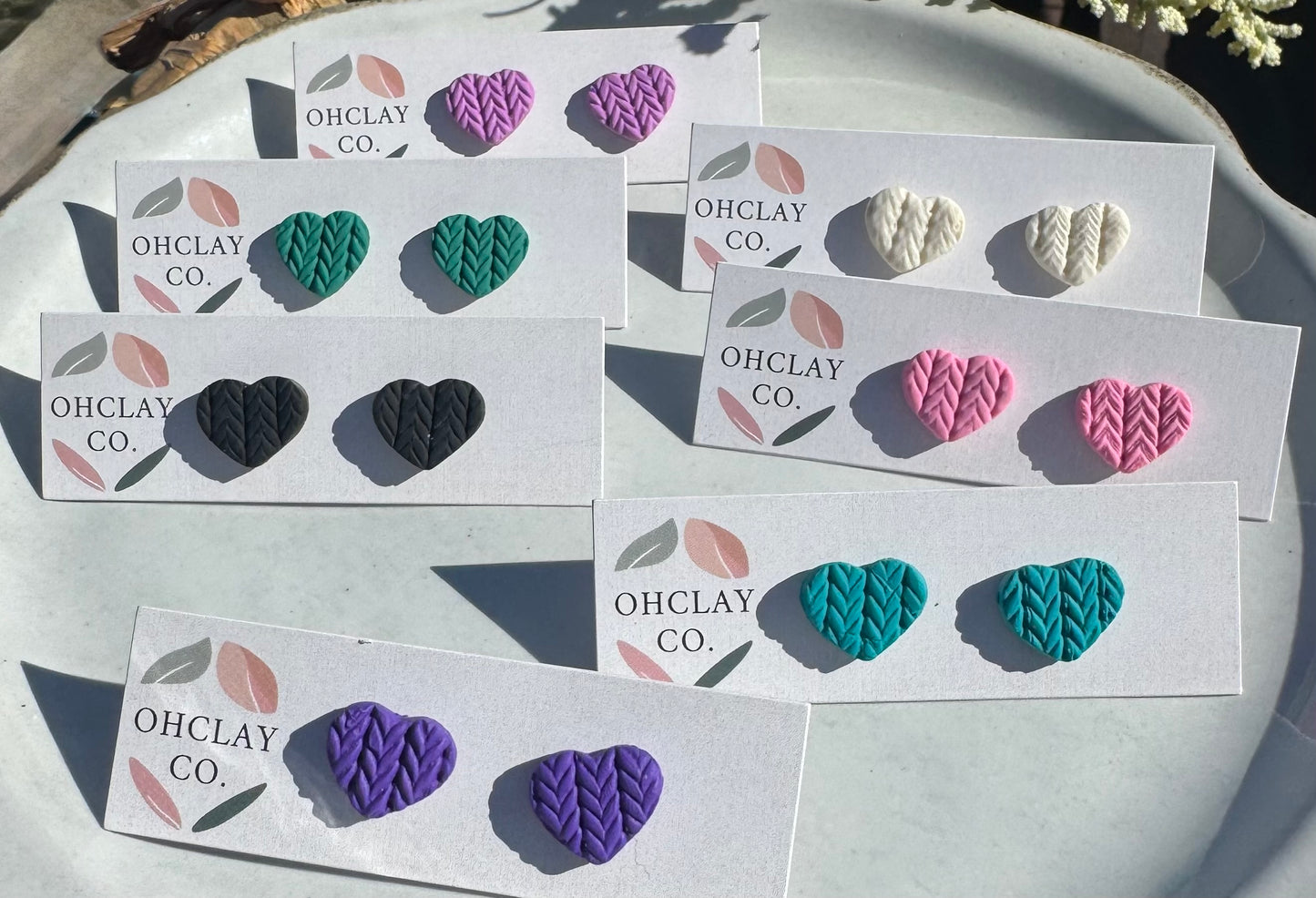 Sweater Collection Heart Studs