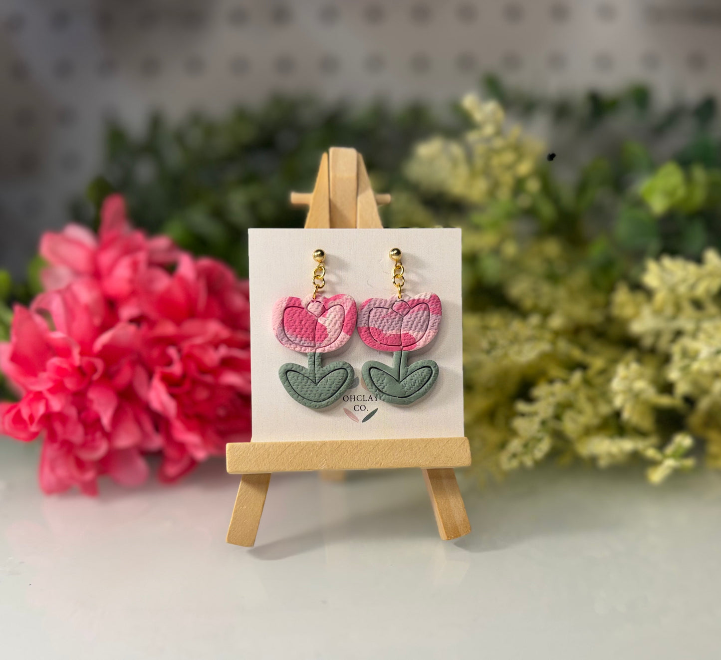 Love Stitched Tulip Dangle