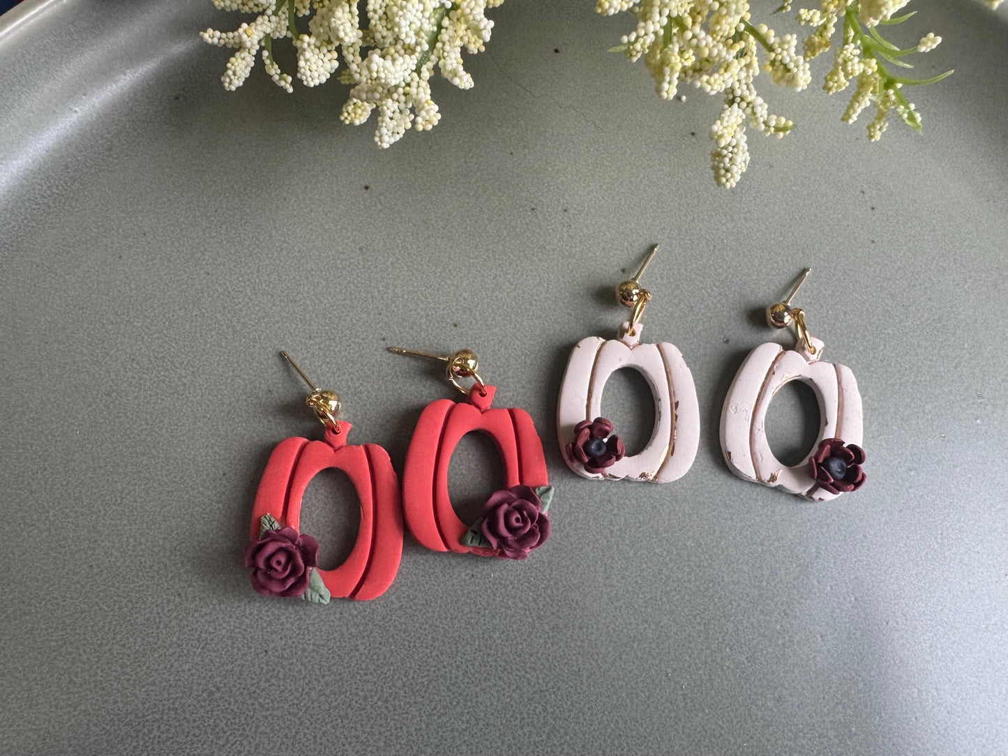 Polymer Clay Fall Dangle Earrings | Autumn Jewelry | Womens Gift