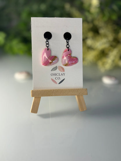 Drop Heart Dangles