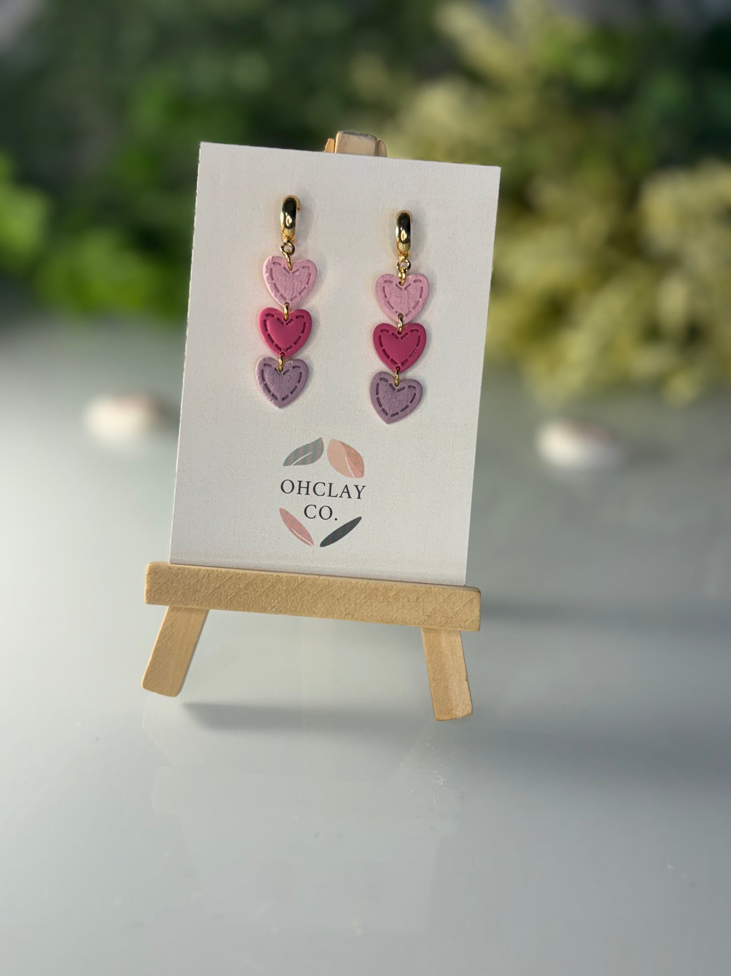 3 heart Dangles