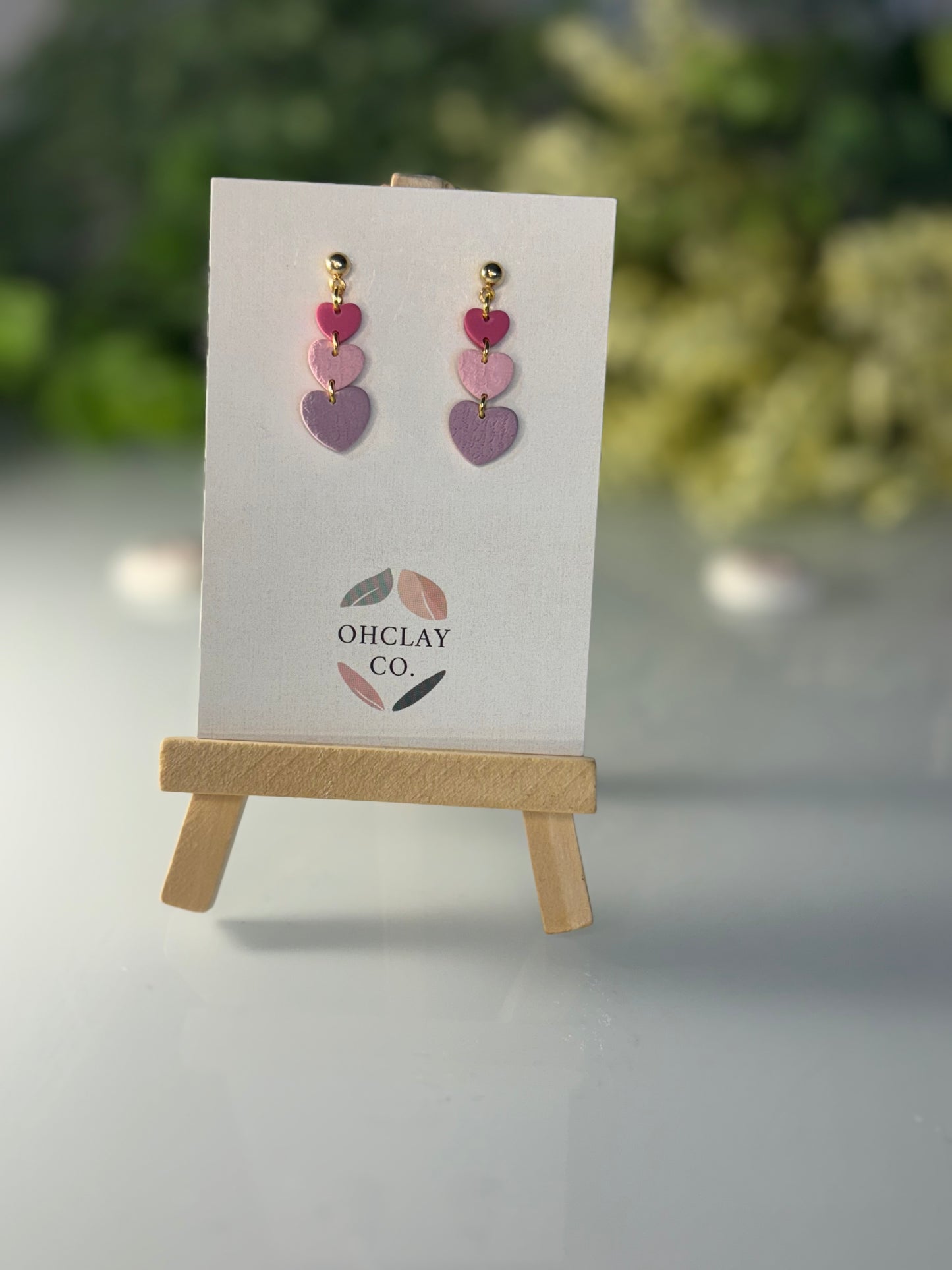 3 heart Dangles
