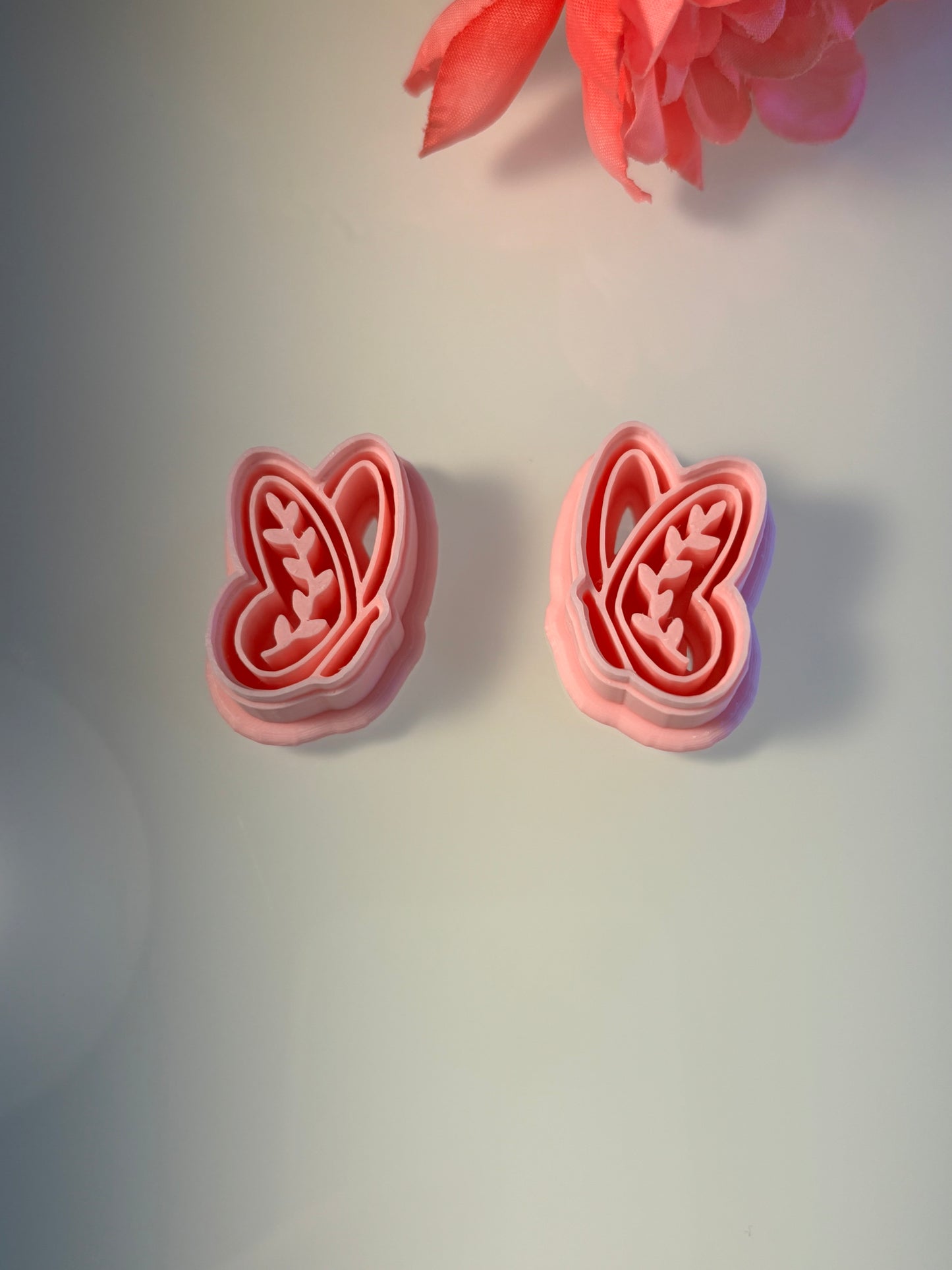 Butterfly with Botanical Imprint Mirror Set