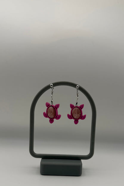 Agate Turtle Dangles