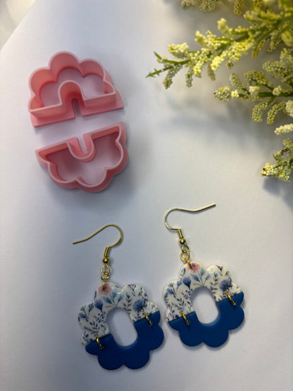 Half Oval Scalloped Dangle Cutters
