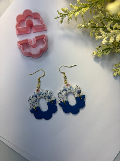 Half Oval Scalloped Dangle Cutters