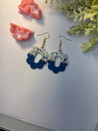 Half Oval Scalloped Dangle Cutters