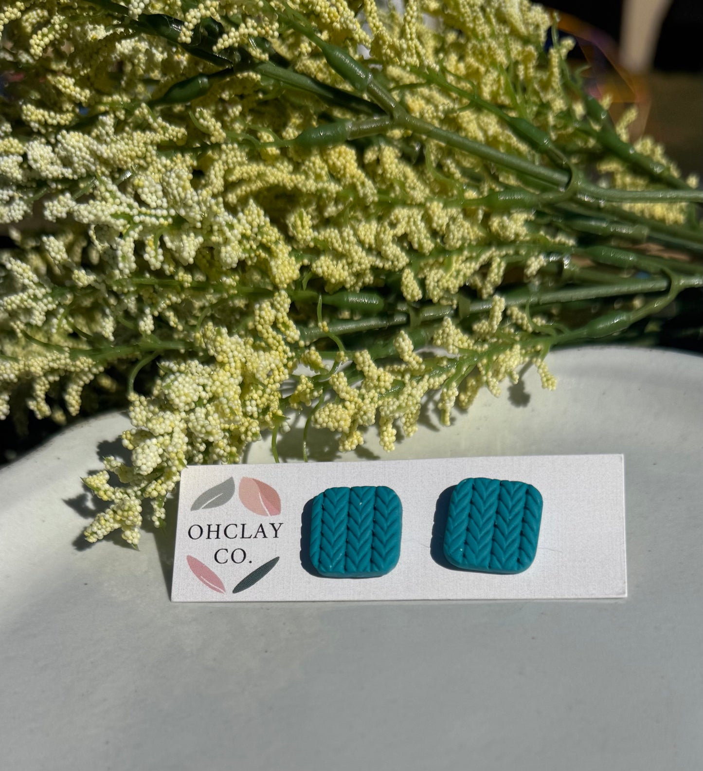 Sweater Collection Square Studs