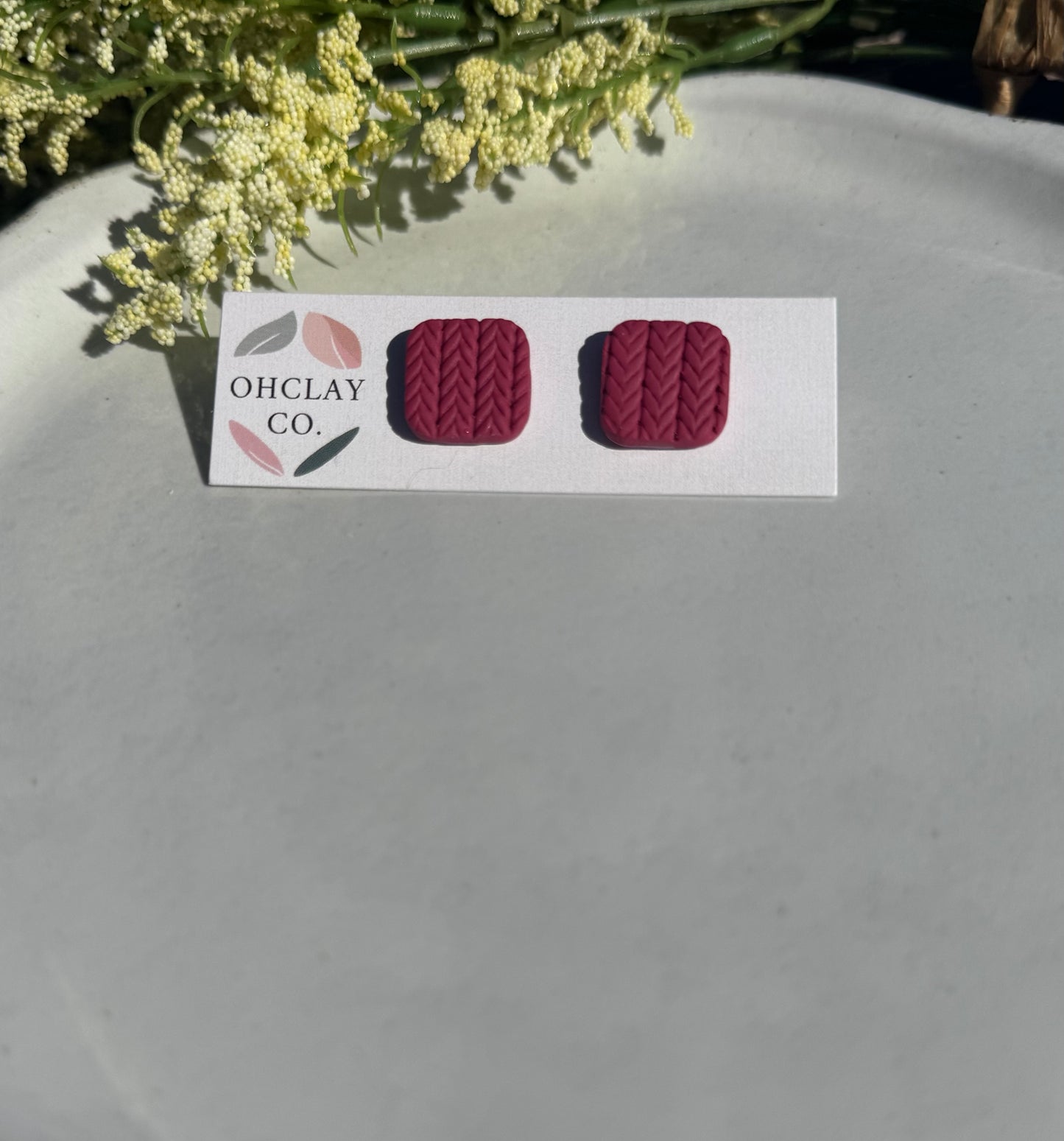 Sweater Collection Square Studs