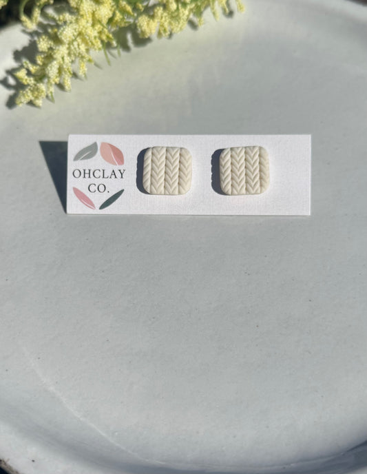 Sweater Collection Square Studs