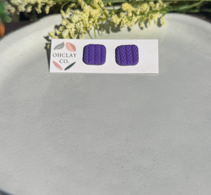 Sweater Collection Square Studs