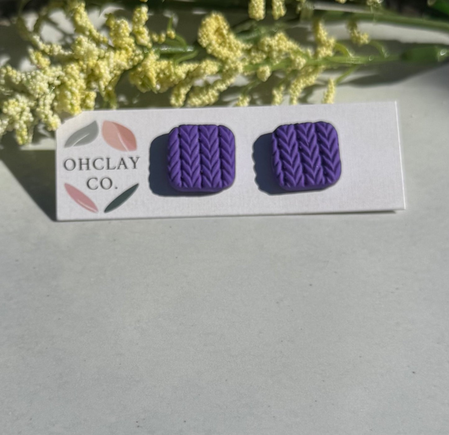 Sweater Collection Square Studs