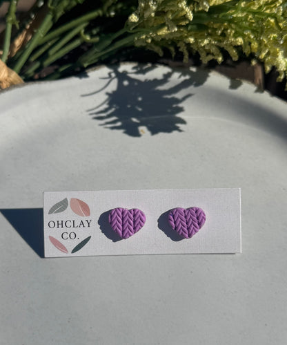 Sweater Collection Heart Studs