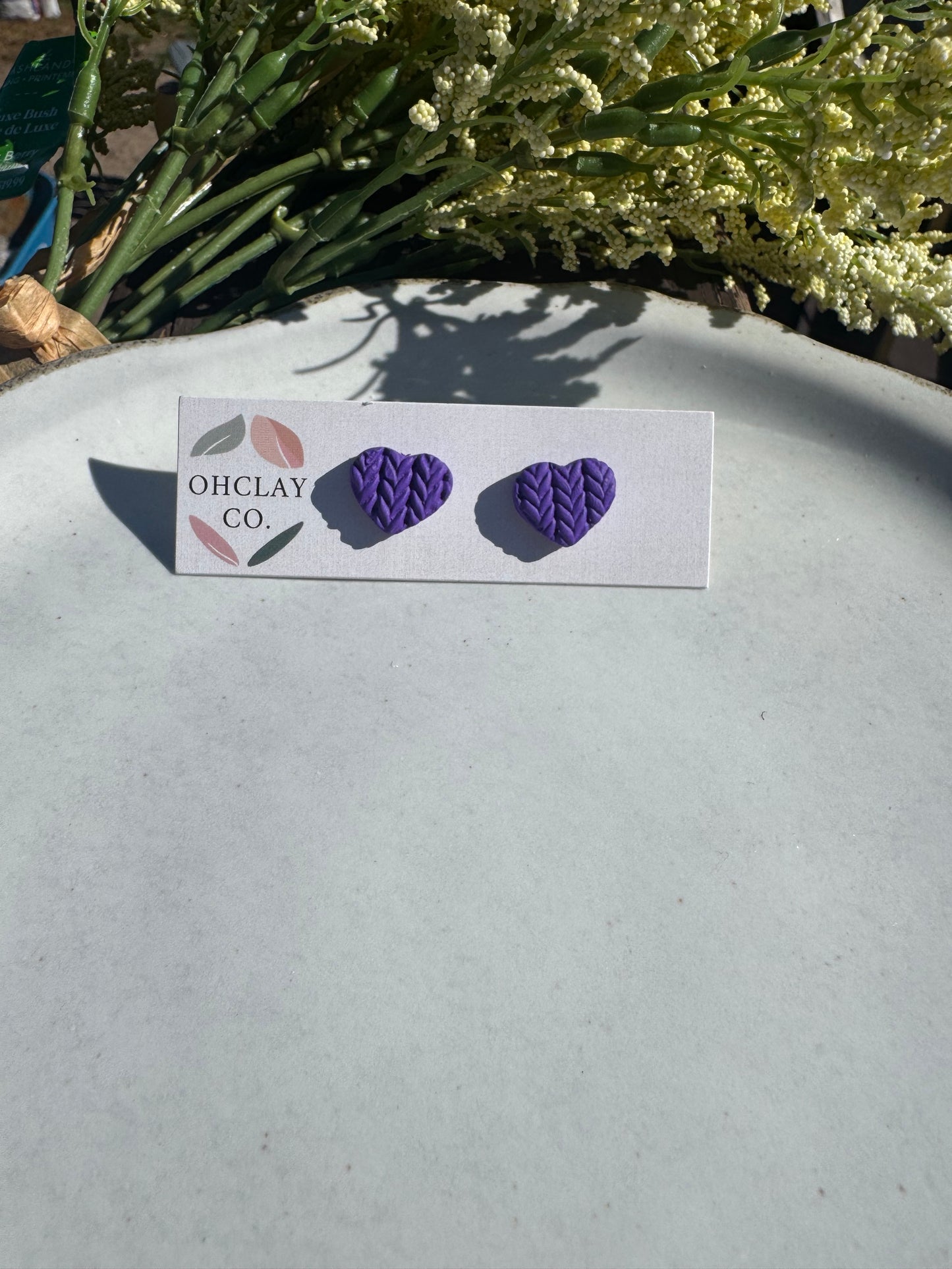 Sweater Collection Heart Studs
