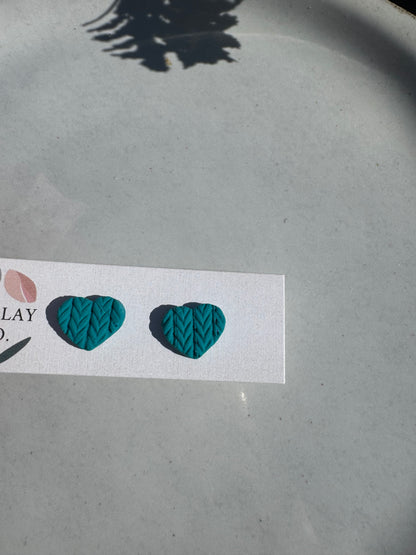 Sweater Collection Heart Studs