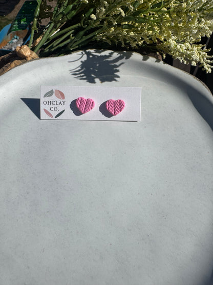 Sweater Collection Heart Studs