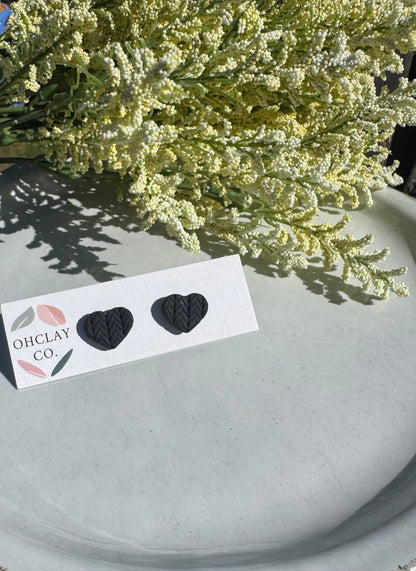 Sweater Collection Heart Studs