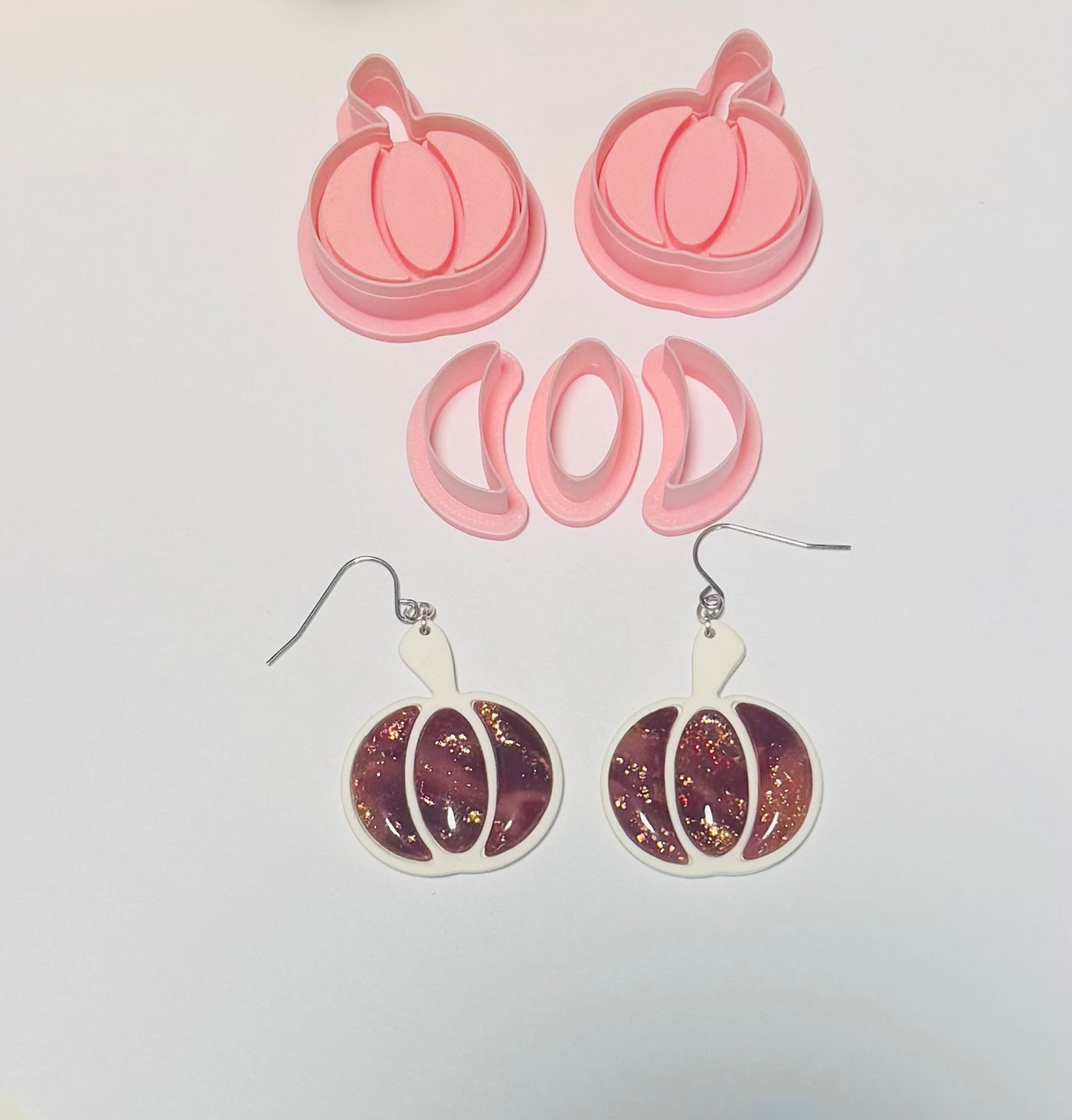 Pumpkin Inlay Dangle Earring Cutter