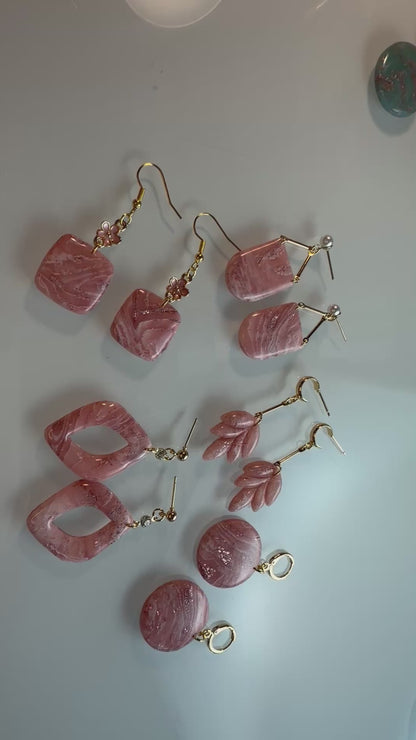 Pink Opal style Earring Collection